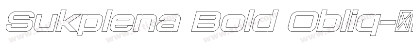Sukplena Bold Obliq字体转换
